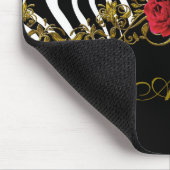 Abstract Zebra - Rood zwart - wit goud Muismat (Hoek)