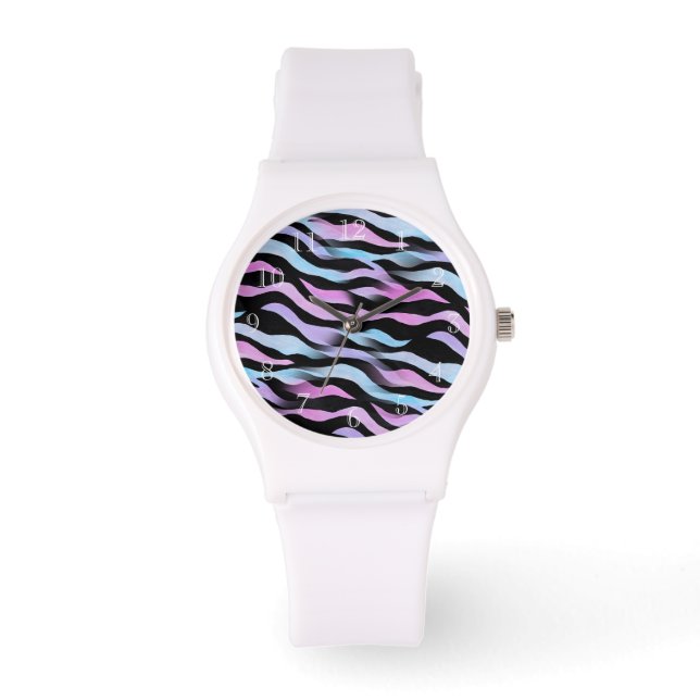 Abstract Zebra Stripes horloge (Voorkant)
