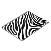 Abstract Zebra Swirl Pattern (zwart-wit) Notitieboek (Linkerzijde)