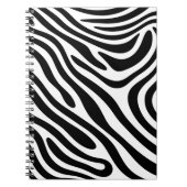 Abstract Zebra Swirl Pattern (zwart-wit) Notitieboek (Voorkant)