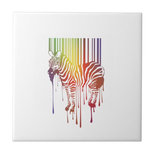 abstract zebra tegeltje (Voorkant)