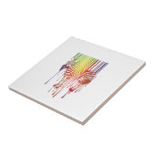 abstract zebra tegeltje (Zijkant)