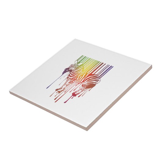 abstract zebra tegeltje (Zijkant)