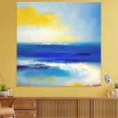 Abstract Zee 04 Canvas Afdruk (Insitu (Woonkamer))