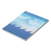 Abstract Zee Blauwe mousserende golven Notitieblok (Linkerzijde)