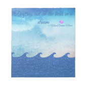 Abstract Zee Blauwe mousserende golven Notitieblok (Voorkant)