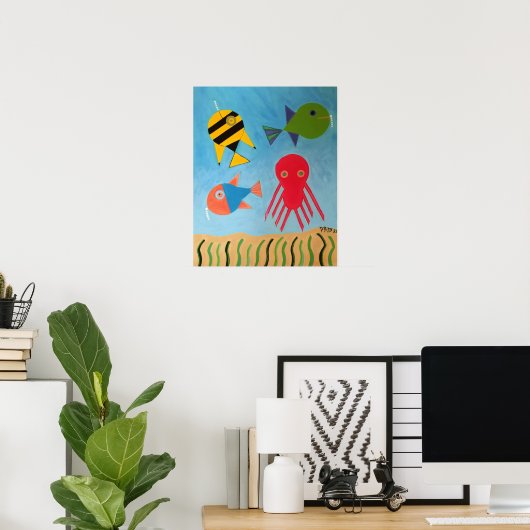 Abstract Zee creaties Poster (Thuiskantoor)