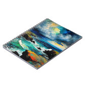 Abstract Zee en Storm | Notitieboek Journal (Linkerzijde)