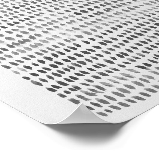 Abstract Zee Glass Grey Dot Ocean Pattern Poster (Hoek)