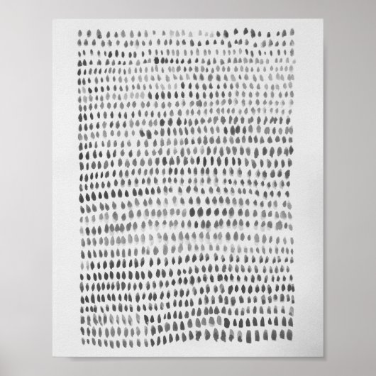 Abstract Zee Glass Grey Dot Ocean Pattern Poster (Voorkant)