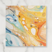 Abstract Zee golven en zandstenen strand bruiloft Bedankjes Labels (Achterkant)