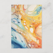 Abstract Zee golven en zandstenen strand bruiloft Informatiekaartje (Achterkant)