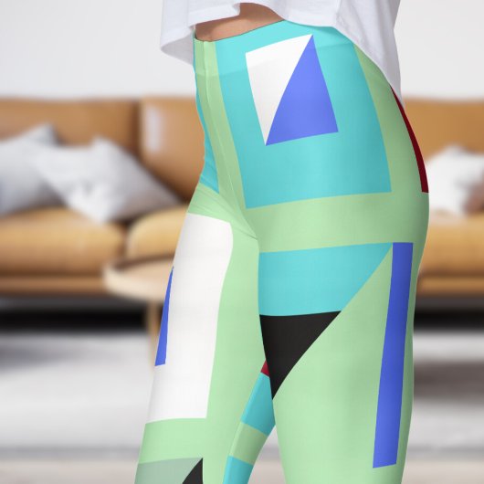 Abstract Zee groen mozaïekpatroon Leggings