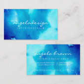 Abstract Zee Ink Blue Ocean Ombre Visitekaartje (Voorkant / Achterkant)