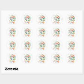 Abstract zee koraal ronde sticker (Vel)