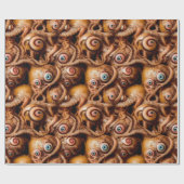 Abstract Zee met vreemde griep Cadeaupapier (Vlak)