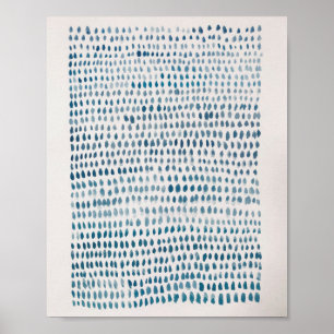 Abstract Zee - Patroon voor Blauwe Dot Ocean Poster