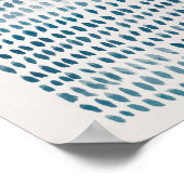 Abstract Zee - Patroon voor Blauwe Dot Ocean Poster (Hoek)