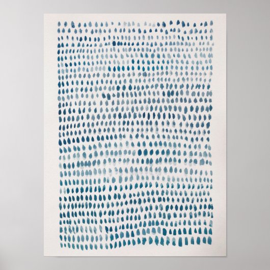 Abstract Zee - Patroon voor Blauwe Dot Ocean Poster (Voorkant)