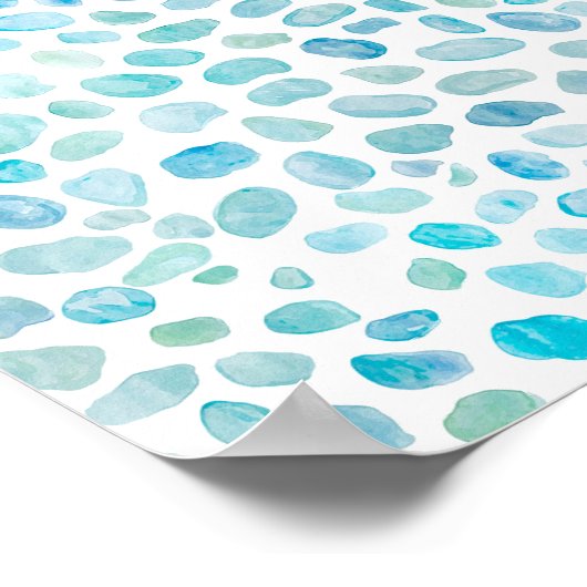 Abstract Zee Poster Blauw Pond Ocean Pattern (Hoek)
