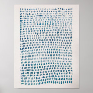 Abstract Zee  Poster Blauw Pond Ocean Pattern
