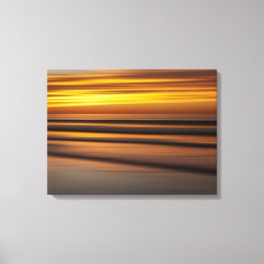 Abstract zeegezicht bij zonsondergang, CA Canvas Afdruk (Voorkant)