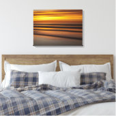 Abstract zeegezicht bij zonsondergang, CA Canvas Afdruk (Insitu (Slaapkamer))