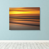 Abstract zeegezicht bij zonsondergang, CA Canvas Afdruk (Insitu (Houten vloer))