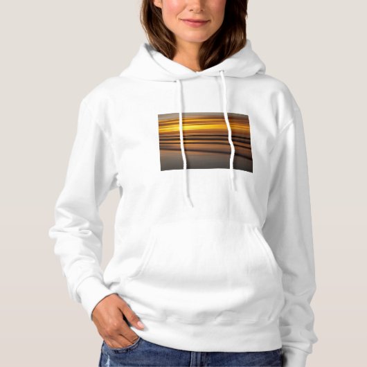 Abstract zeegezicht bij zonsondergang, CA Hoodie (Voorkant)