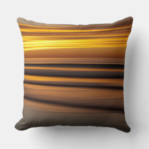 Abstract zeegezicht bij zonsondergang, CA Kussen