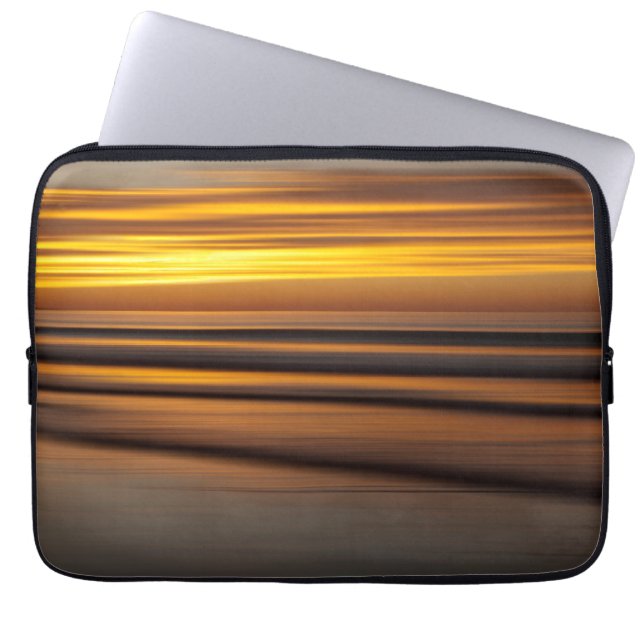 Abstract zeegezicht bij zonsondergang, CA Laptop Sleeve (Voorkant)