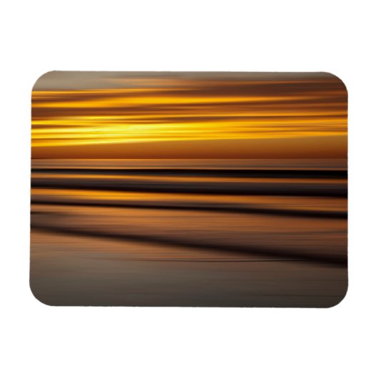 Abstract zeegezicht bij zonsondergang, CA Magneet (Horizontaal)