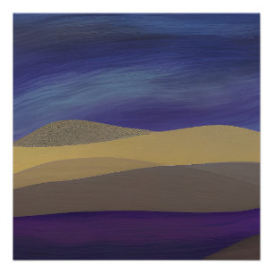 Abstract zeegezicht gebroken duinen 15 perfect poster