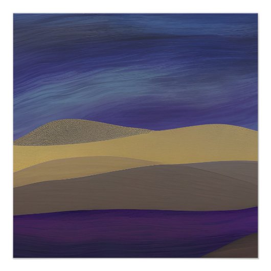 Abstract zeegezicht gebroken duinen 15 perfect poster (Voorkant)