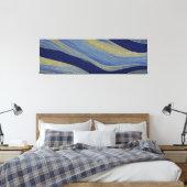 Abstract Zeegezicht Gebroken Golven 02 Canvas Afdruk (Insitu (Slaapkamer))