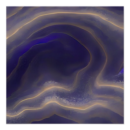 Abstract Zeegezicht Gebroken Golven 03 Perfect Poster (Voorkant)
