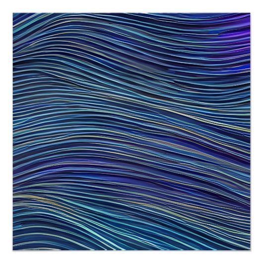 Abstract Zeegezicht Gebroken Golven 05 Perfect Poster (Voorkant)