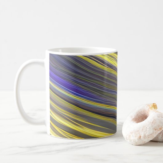 Abstract Zeegezicht Gebroken Golven 06 Koffiemok (Met donut)