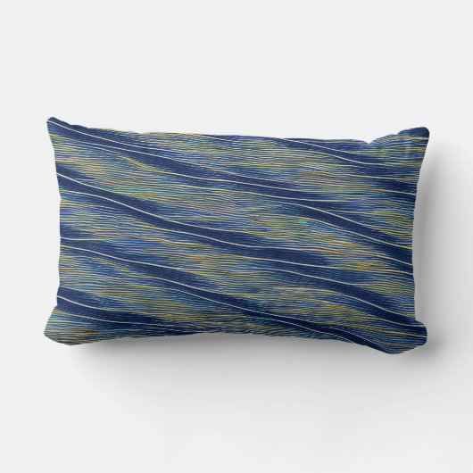 Abstract Zeegezicht Gebroken Golven 08 Kussen (Achterkant)