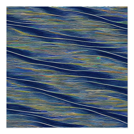 Abstract Zeegezicht Gebroken Golven 08 Perfect Poster (Voorkant)