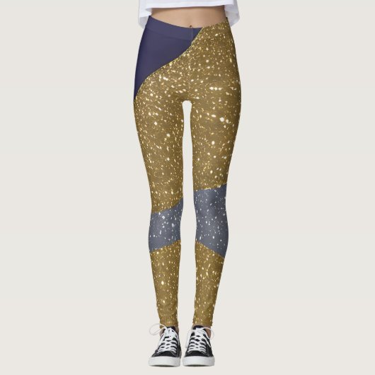 Abstract zeegezicht gebroken golven 10 leggings (Voorkant)
