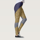 Abstract zeegezicht gebroken golven 10 leggings (Rechts)