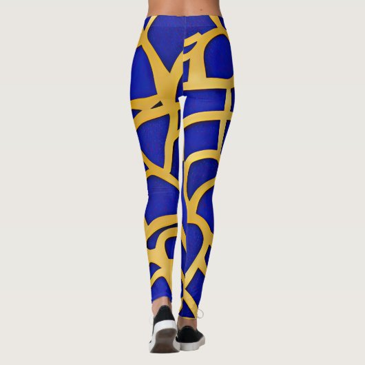 Abstract zeegezicht gebroken golven 11 leggings (Achterkant)