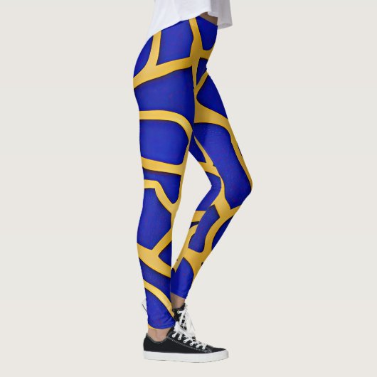 Abstract zeegezicht gebroken golven 11 leggings (Rechts)