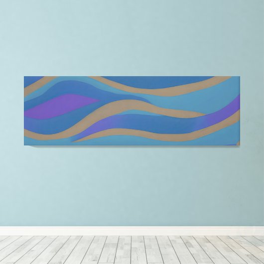 Abstract zeegezicht gebroken golven 12 canvas afdruk (Insitu (Houten vloer))