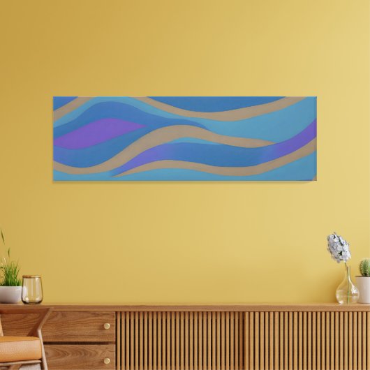 Abstract zeegezicht gebroken golven 12 canvas afdruk (Insitu (Woonkamer))