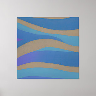 Abstract Zeegezicht Gebroken Golven 12 Canvas Afdruk