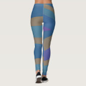 Abstract zeegezicht gebroken golven 12 leggings (Achterkant)