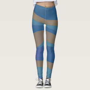 Abstract zeegezicht gebroken golven 12 leggings