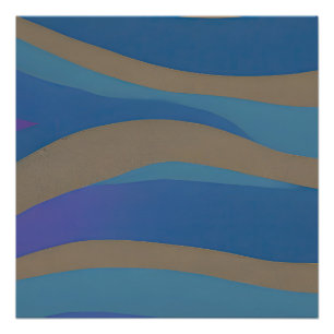 Abstract zeegezicht gebroken golven 12 perfect poster